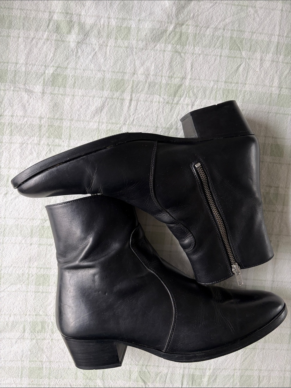 Everyday Hero Classic Black Leather Ankle Boots with Side Zip